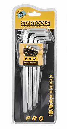 CHAVE ALLEN LONGA 9 PEÇAS 4X12 STARTOOLS