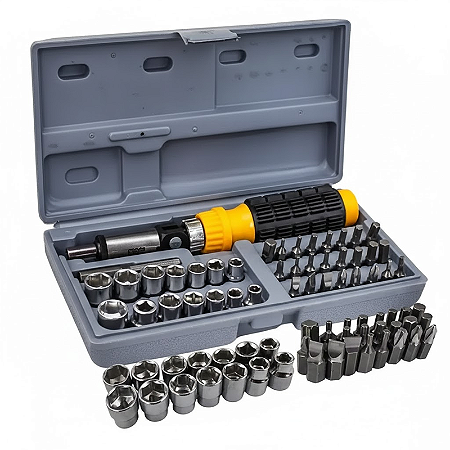 JOGO CHAVE INTERCAMBIÁVEL COM SOQUETE CANHÃO 41 PEÇAS STARTOOLS