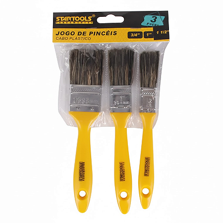 JOGO PINCEIS COM CABO 3 PEÇAS 2X36 3/4 STARTOOLS