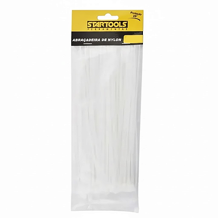 ABRAÇADEIRA NYLON BRANCA 4,8X300MM STARTOOLS