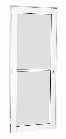 PORTA ALUMÍNIO BORDA PANOR 215X84X37 DIREITA BRANCA