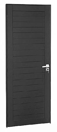 PORTA LAMBRIL ALUMÍNIO 215X84X37 DIREITA PRETO