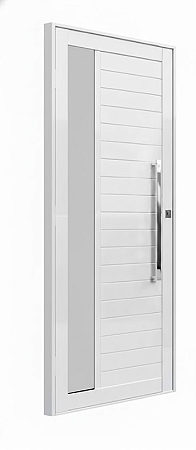 PORTA LAMBRIL COM VIDRO PUX 215X94X37 DIREITA FUME