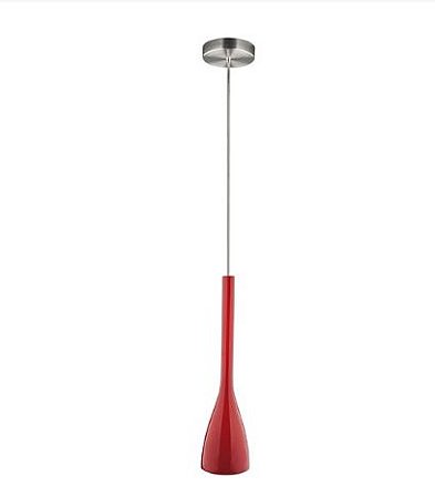 PENDENTE TULIPA 1E27 CONE VERMELHO