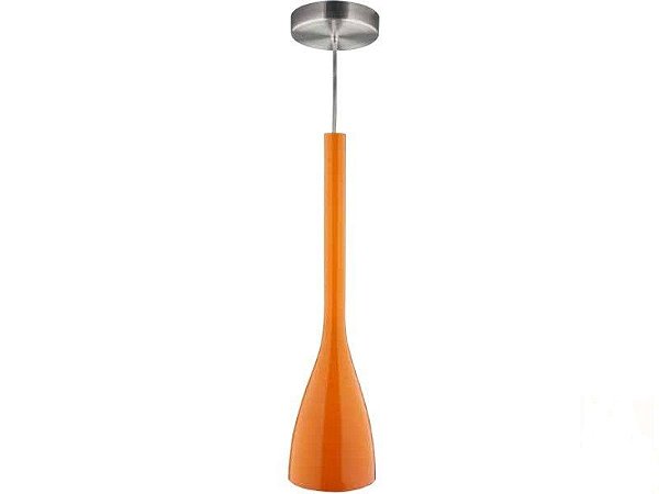 PENDENTE TULIPA 1 E27 CONE LARANJA