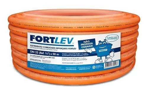 CONDUITE REFORÇADO LARANJA FORTLEV 3/4" (VERIFIQUE A DESCRIÇÃO)