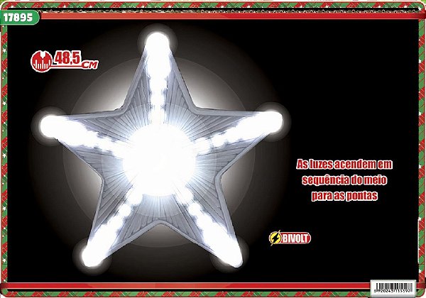 ESTRELA ACRILICO DIGIT LED48 50CM BIV B