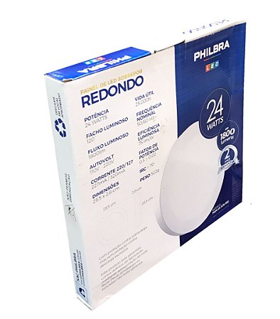 PLAFON LED SOB REDONDO 25W 6500W PHILBRA