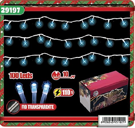 PISCA PISCA LED 100 LAMP SEQ 8F 110V 10M AZUL