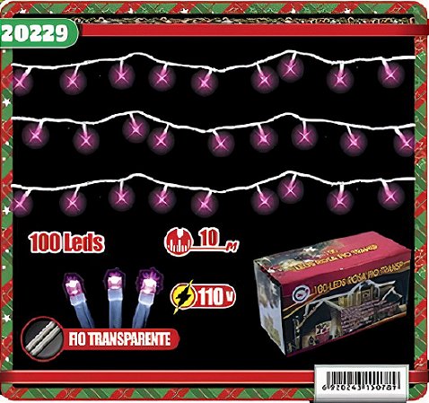 PISCA PISCA LED 100 LAMP SEQ 18 110V 10M ROSA