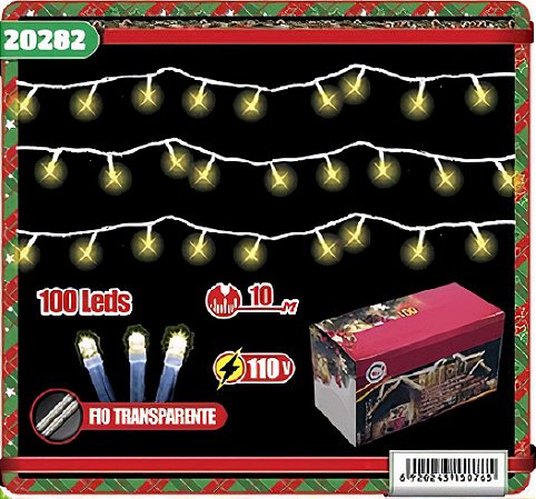 PISCA PISCA LED 100 LAMP SEQ 8F 110V 10M AMARELO