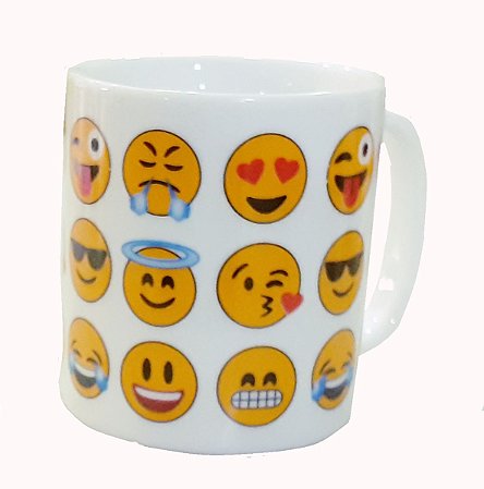 CANECA PORCELANA 300 ML REF 13 EMOJIS