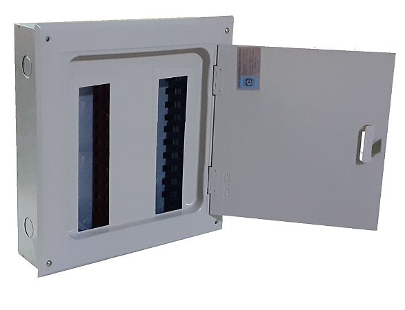 QUADRO DISTRIBUIÇÃO QDBEGC 100A 20 DISJUNTORES UL EMBUTIR BIFÁSICO