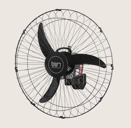 VENTILADOR OSCILANTE  JATTRON PAREDE BIVOLT 60CM PRETO TRON