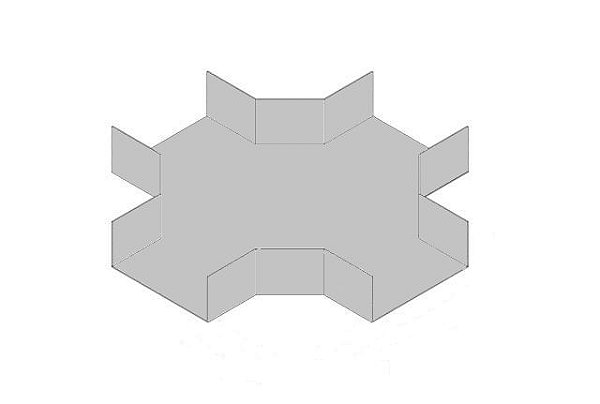 TAMPA PARA ENCAIXE ELETROCALHA  CRUZETA HORIZONTAL 150X75MM