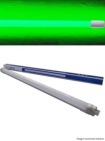 LÂMPADA TUBULAR LED 9W VERDE
