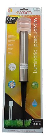 POSTE JARDIM 1W BIVOLT  BRANCA ECROM