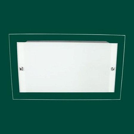 PLAFON RETANGULAR VIDRO BORDA REF: QP338