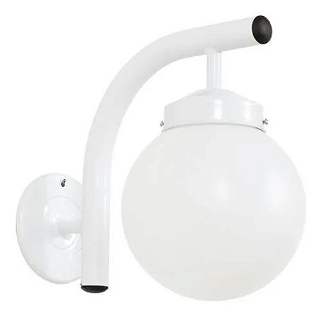 ARANDELA PARA 1 GLOBO BOCA 10 BRANCO (SEM GLOBO)