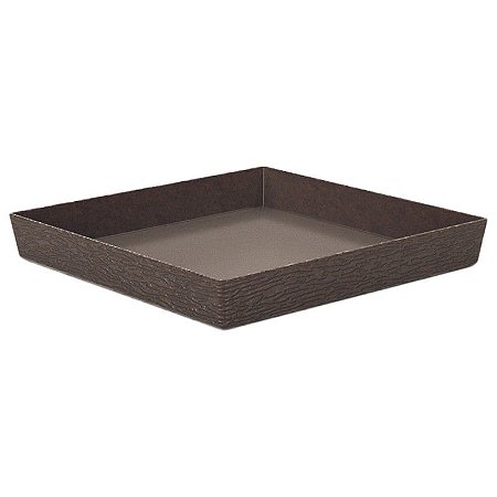 PRATO VASO QUADRADO SPLENDOR 40X40 MARROM