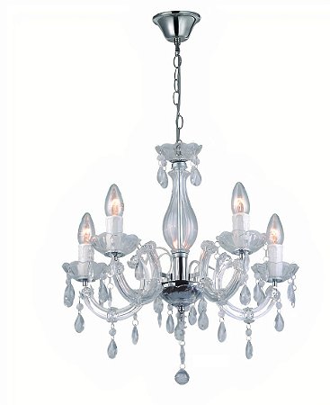 LUSTRE TREVISO 5X40W E14 TRANSPARENTE