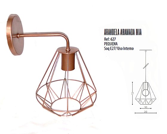 ARANDELA ARAMADA MIA 627 COBRE