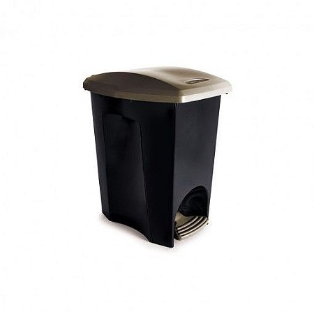 LIXEIRA COM PEDAL ECOBLACK 7L