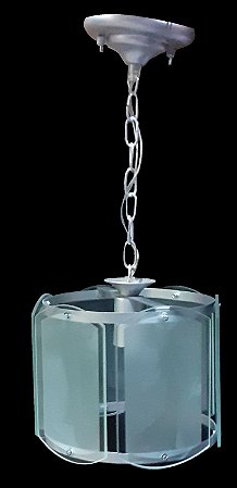 PENDENTE TIJOLÃO 6" VIDRO FOSCO