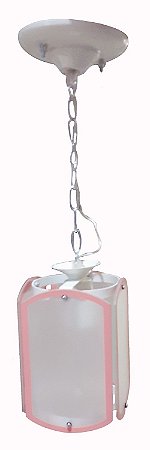 PENDENTE TIJOLÃO 4" COR  ROSA