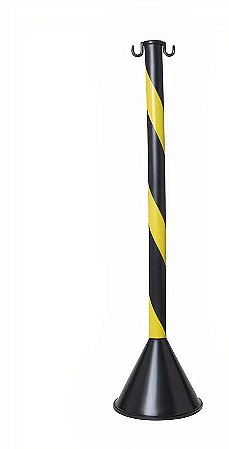 PEDESTAL PARA CORRENTE ZEBRADO  PVC 93CM COM ENCAIXE