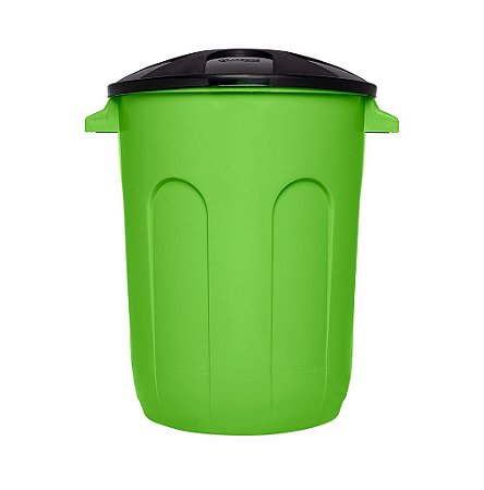 CESTO FECHADO COM TAMPA 60L VERDE