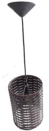 PENDENTE JUNCO CILINDRO MÉDIO TIJOLO