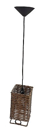 PENDENTE QUADRADO NATURAL COM BORDA
