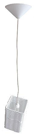 LUSTRE DE JUNCO PEQUENO BRANCO