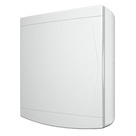 QUADRO DE DISTRIBUIÇÃO SOBREPOR 18/24 PORTA BRANCA  SEM BARRAMENTO