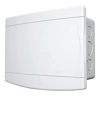 QUADRO DE DISTRIBUIÇÃO EMBUTIR 6/8 DISJUNTORES PORTA BRANCA SEM BARRAMENTO