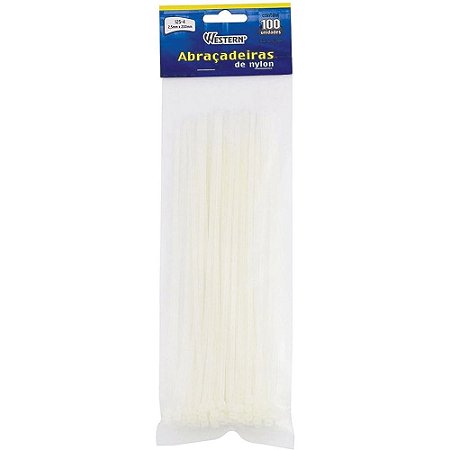 ABRAÇADEIRA NYLON 200MMX2,5MM BRANCO WESTERN