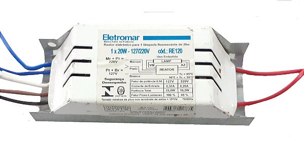 REATOR ELETRÔNICO 1X20 BIVOLT ELETROMAR