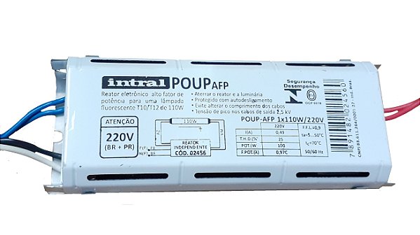 REATOR POUP HO 1 X 110W 220V BRANCO