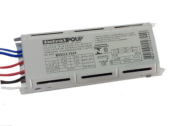 REATOR POUP HO 1 X 110W/220V CINZA
