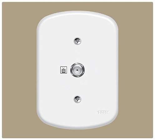 CONJUNTO FAME BLANC 4X2 COM FURO PARA ANTENA DE TV
