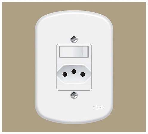 CONJUNTO FAME BLANC 4X2 INTERRUPTOR SIMPLES MAIS TOMADA 10A