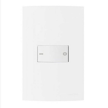 CONJUNTO SLEEK 4X2 1 INTERRUPTOR BIPOLAR SIMPLES 10A BRANCO