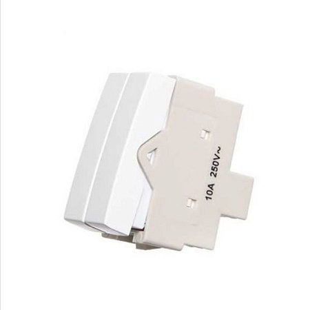 MÓDULO SLEEK INTERRUPTOR DUPLO SIMPLES BRANCO