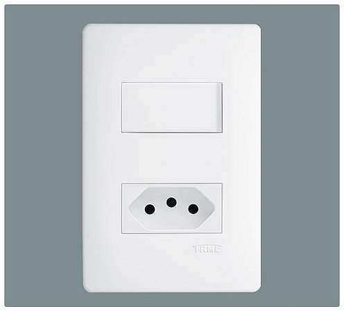 CONJUNTO FAME HABITAT 4X2 INTERRUPTOR PARARELO MAIS TOMADA 10A