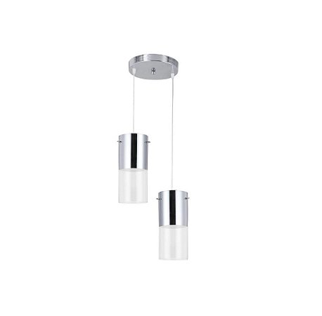 PENDENTE 1/2 CROMO 2XE27 AX294102PDMCR