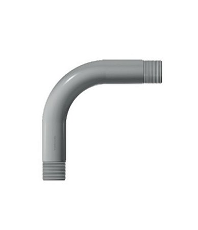 CURVA TEL 90 CL-A 3/4" COM ROSCA CINZA