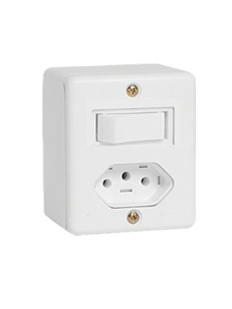 CONJUNTO SISTEMA X ILUMI INTERRUPTOR SIMPLES MAIS TOMADA 10A