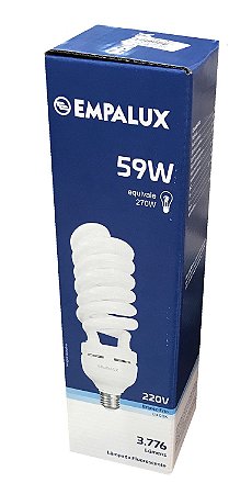 LÂMPADA FLUORESCENTE ESPIRAL 59W 220V EMPALUX