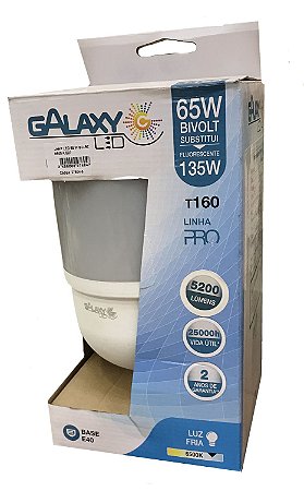 LÂMPADA LED 65W BULBO 6500K E27 GALAXY